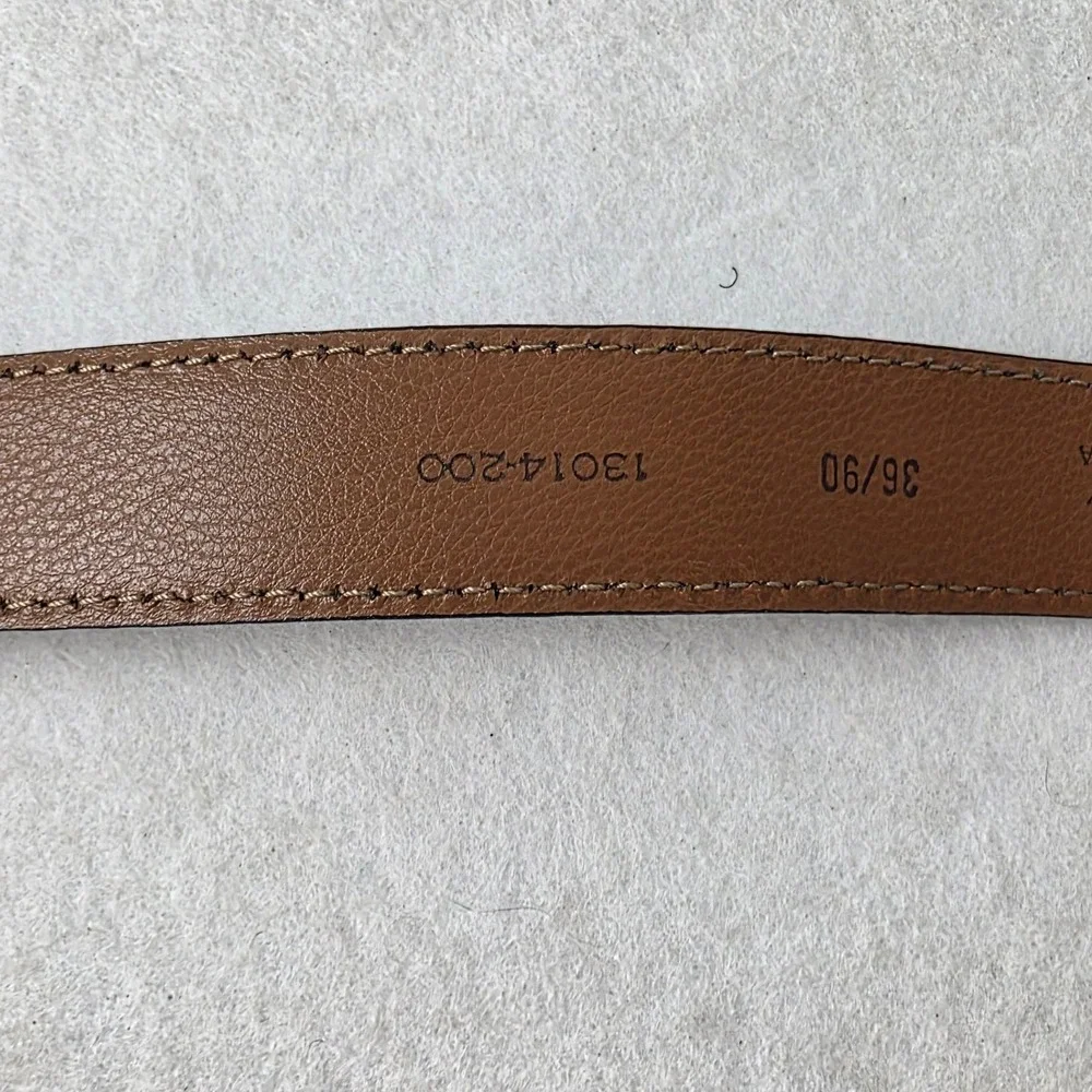 Joseph Abboud Mens Dark Brown Italian Leather Belt Handcrafted Italy 36